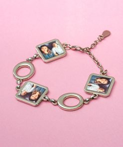 Pulsera de 3 cuadros con fotos