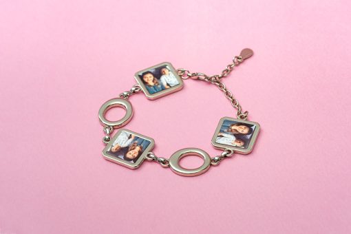 Pulsera de 3 cuadros con fotos