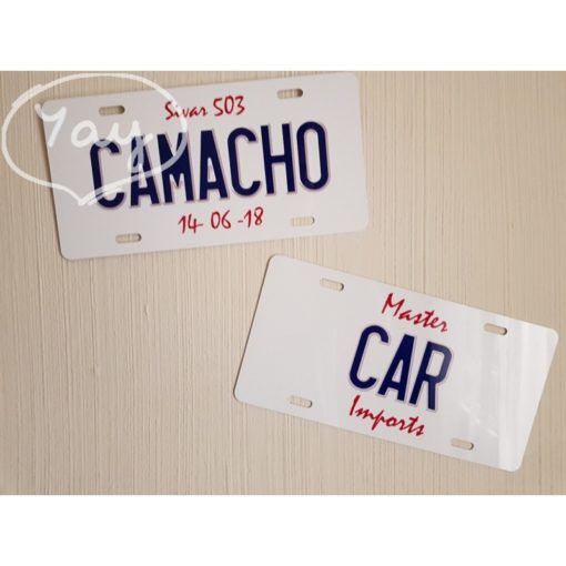 Placa para auto