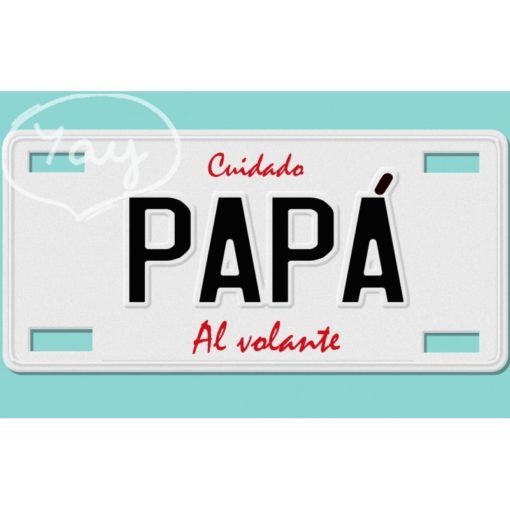 Placa para auto