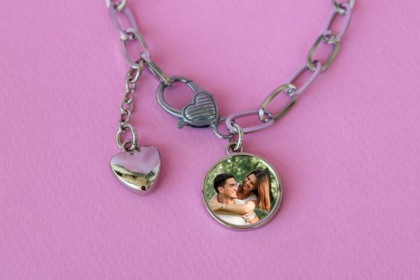 Pulsera con foto y corazón